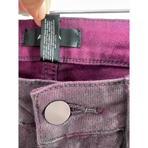 Aqua Womens Size 26 Jackie Purple Denim Colored Skinny Jeans Mid Rise Trousers - Picture 6 of 9
